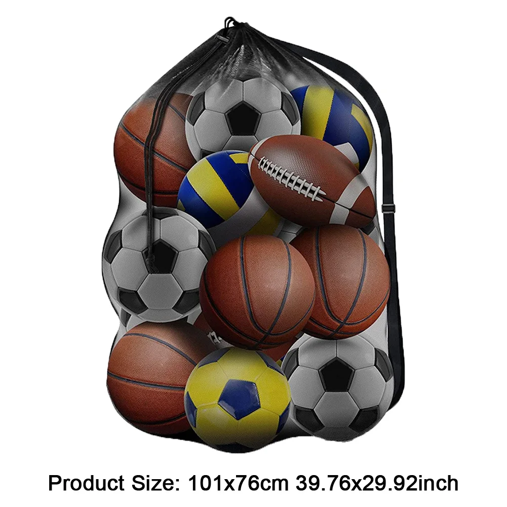特大サッカーボールネットバッグメッシュスポーツ用品収納バッグサッカーボールバッグバスケットボールサッカーサッカーバレーボール用