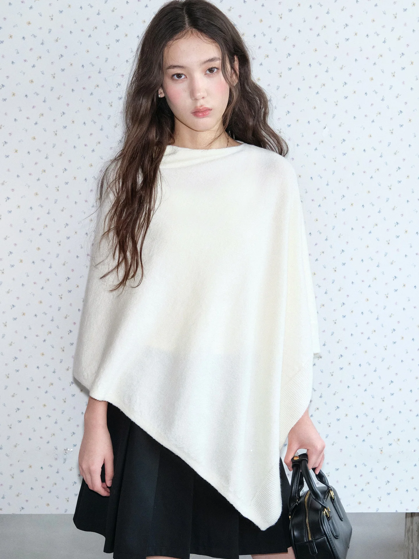feytiy-ソフトミストフリースレトロファッショナブルなニットセーターマントショルダーラップ秋冬暖かい厚みのあるカバーアップトップ女性用