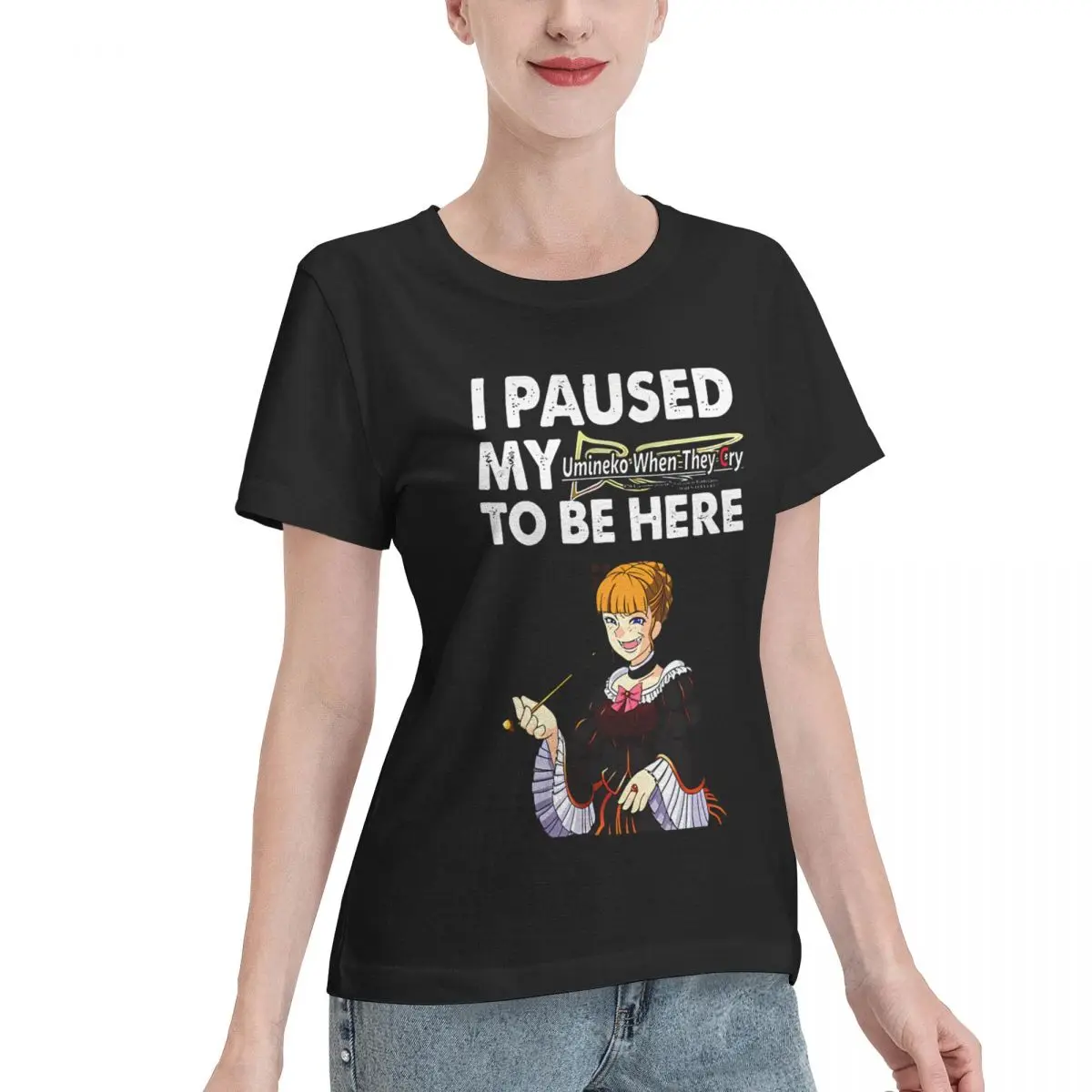 Easy To Pair I Paused My Umineko When They Cry To Be Here Women's T-shirt Minimalist Relaxed Cut Tshirt