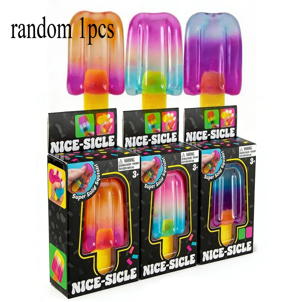 Popsicle Blind Box Würfel Sensorisches Stressabbau-Spielzeug Anti-Angst Quetschwürfel als Geburtstagsgeschenk