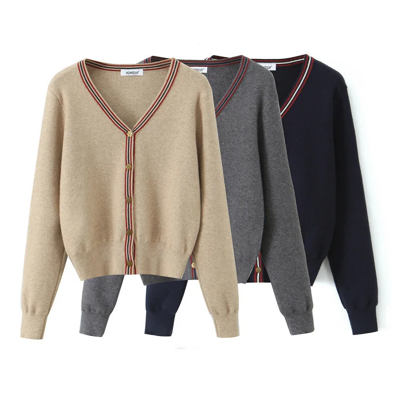 

Женский вязаный комплект с открытой юбкой-кардиганом V-Ne Long Sve, осень 2021, модная повседневная спортивная одежда, юбка со сборками