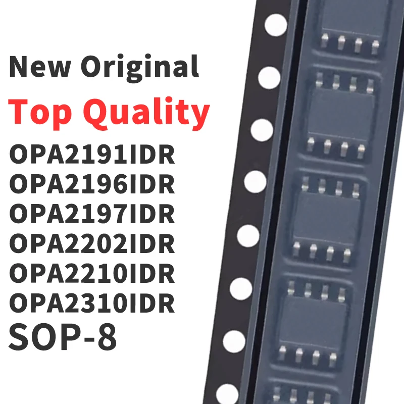 (10 Pieces) OPA2191IDR OPA2196IDR OPA2197IDR OPA2202IDR OPA2210IDR OPA2310IDR SOP-8 Chip IC New Original