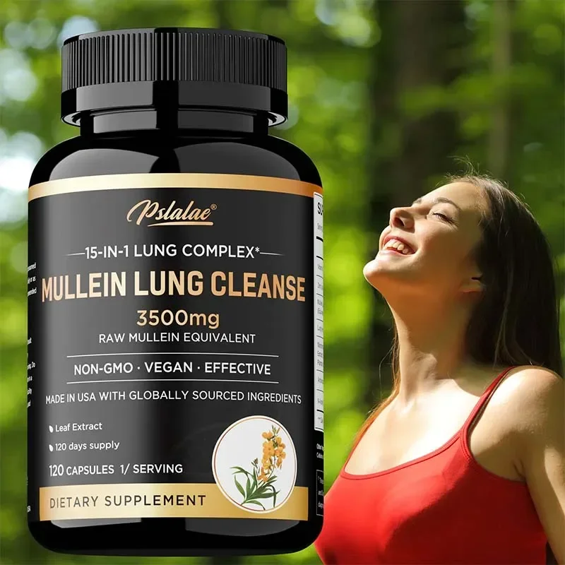 

Очищающая капсула для легких Mullein — очищающая детокс легких, поддержка здоровья органов дыхания, повышение иммунитета, антиоксидант