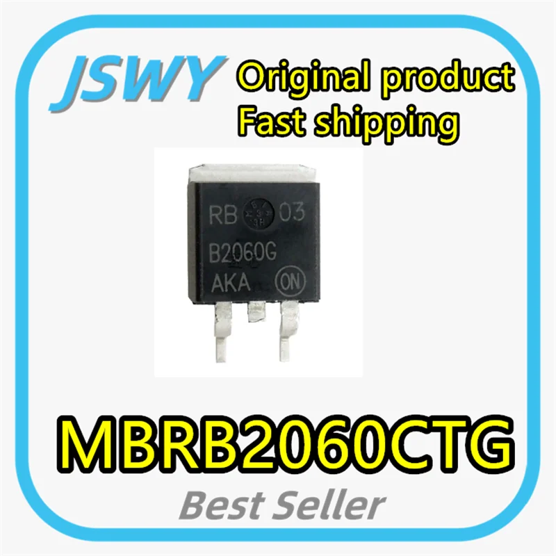 (10/100 pieces) MBRB2060CTG B2060G Schottky Diode/Transistor Rectifier SMD TO-263 100% Brand New Original Fast Shipping