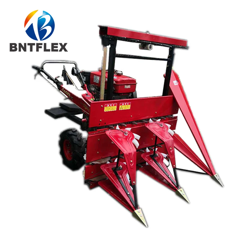 

80cm width Corn stalk harvester 8hp diesel water-cooled walking tractor self-propelled rice wheat corn stalk windrower