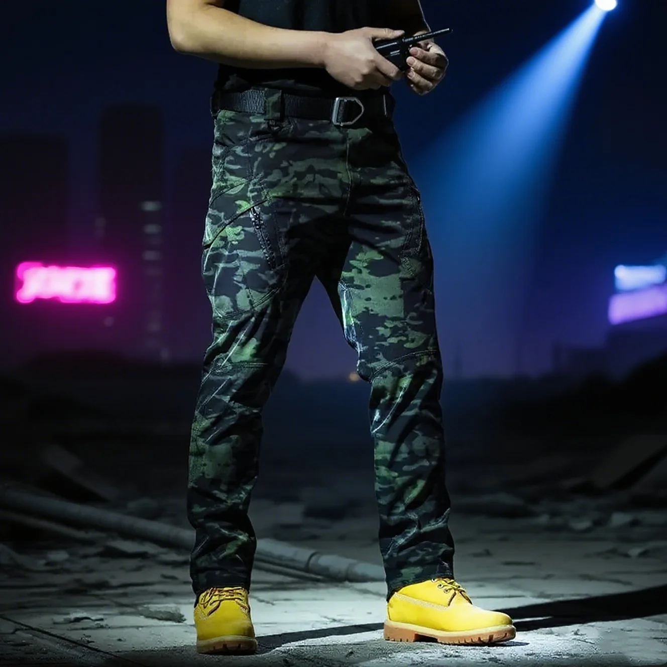 

Spring-Autumn Outdoor Stretch Water-Resistant Hiking Trousers - Wear-Resistant Desert Camouflage Tactical Military Utility Pants