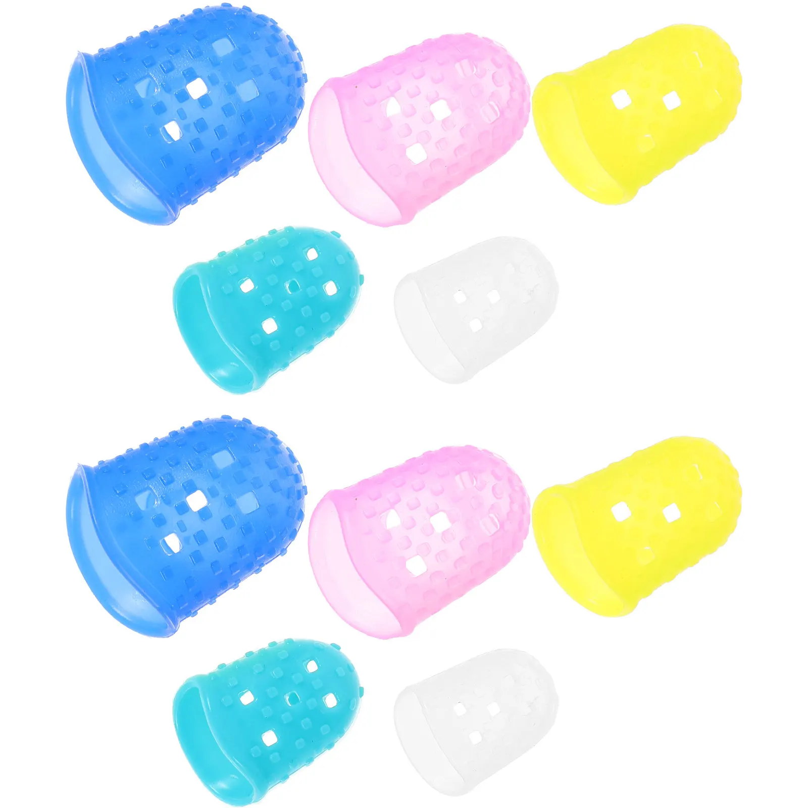 

20Pcs Silicone Finger Tips Guards Soft Flexible Non-Slip Fingertip Protectors Ideal for Guitar Ukulele Playing Writing Tasks