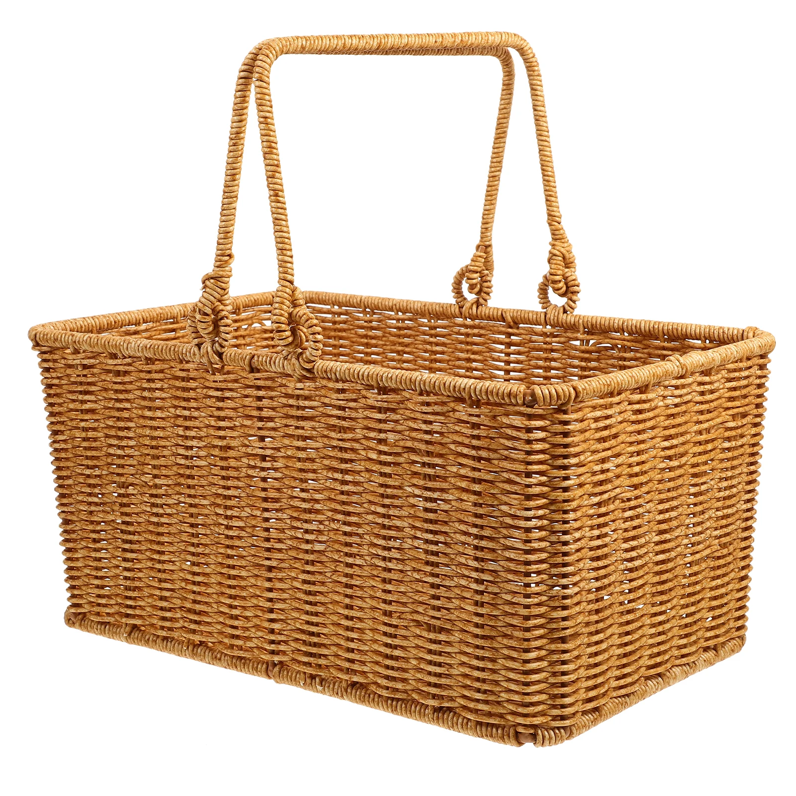 

Shopping Basket Kitchen Egg Woven H made Wear Resistant Vintage Picnic Portable Fruit Basket Hiking Camping Storage Baskets Home