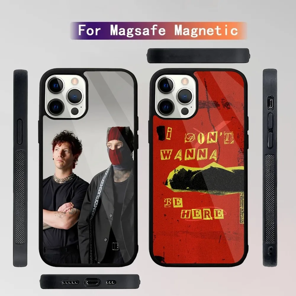 Чехол для телефона T-Twenty One P-Pilots Albus для iPhone 15,14,13,12,11,Plus,Pro,Max Mini Magsafe, магнитная Беспроводная зарядка