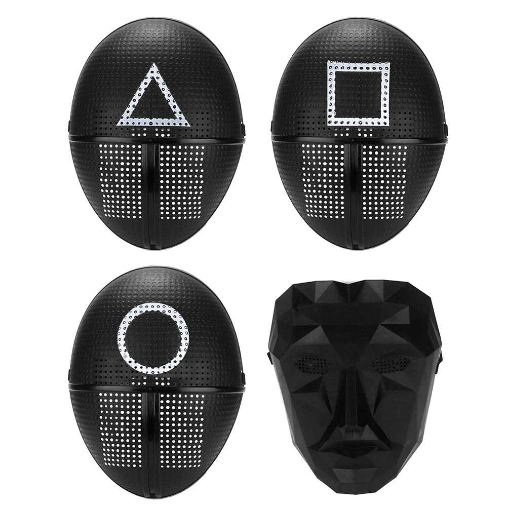 Korean TV Cala mari Game Cosplay Mask Props Square Circle Triangle Pattern Full Face Party Masks Adult Costume Masks for Adults