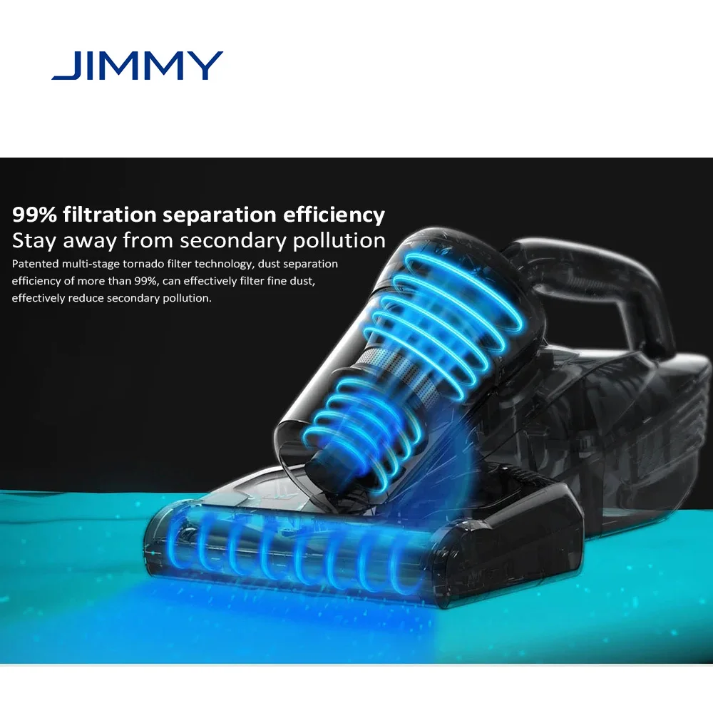 JIMMY Mite Removal Machine 350W Strong Suction UV Vacuum Cleaner Handheld Anti Dust Mites Remover Instrument Cleaning Machine