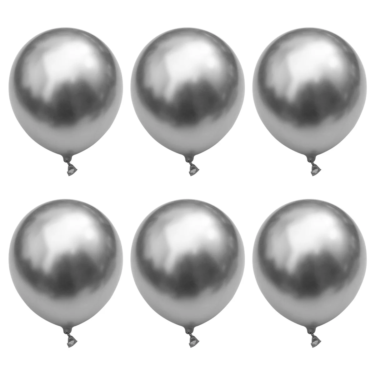 

50Pcs 12inch Latex Metallic Balloons Thickened Party Decoration for Wedding Birthday Shower Festival Silver