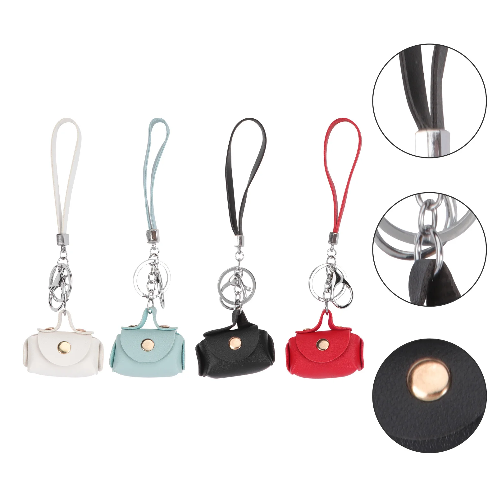 4 pçs bolsa de moedas pequena elegante mini carteira portátil caso chave bolsa mudança para mulheres meninas saco de armazenamento diário