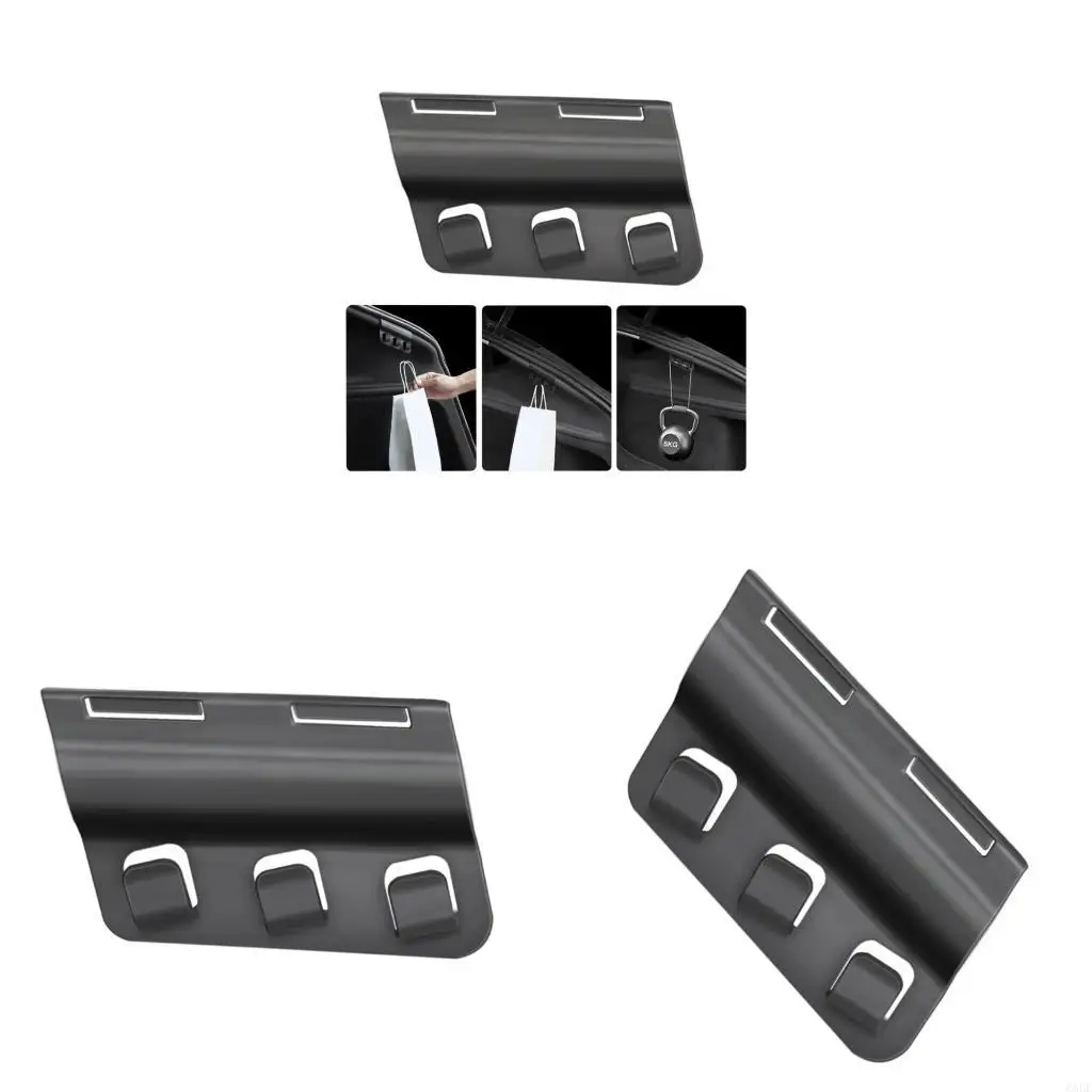 6XDF Pack of 2 Multifunctional Adjustable Car Trunk Hooks Organizing  Preventing Item Movement Sturdy Accessory