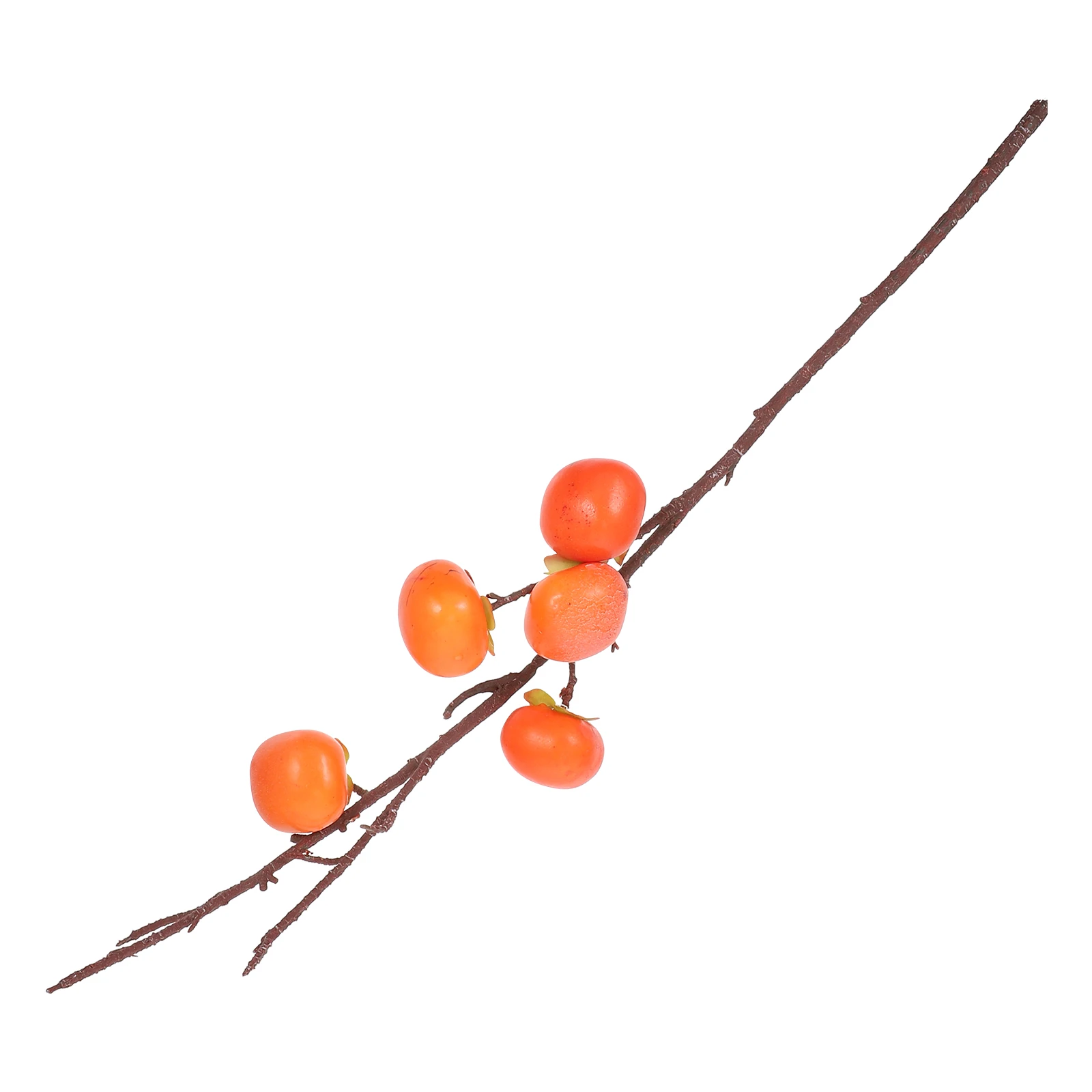 

Simulation Persimmon Decor Branch Vivid Foaming Iron Wire Material Home Vase Flower Arrangement Long Lasting Color Realistic