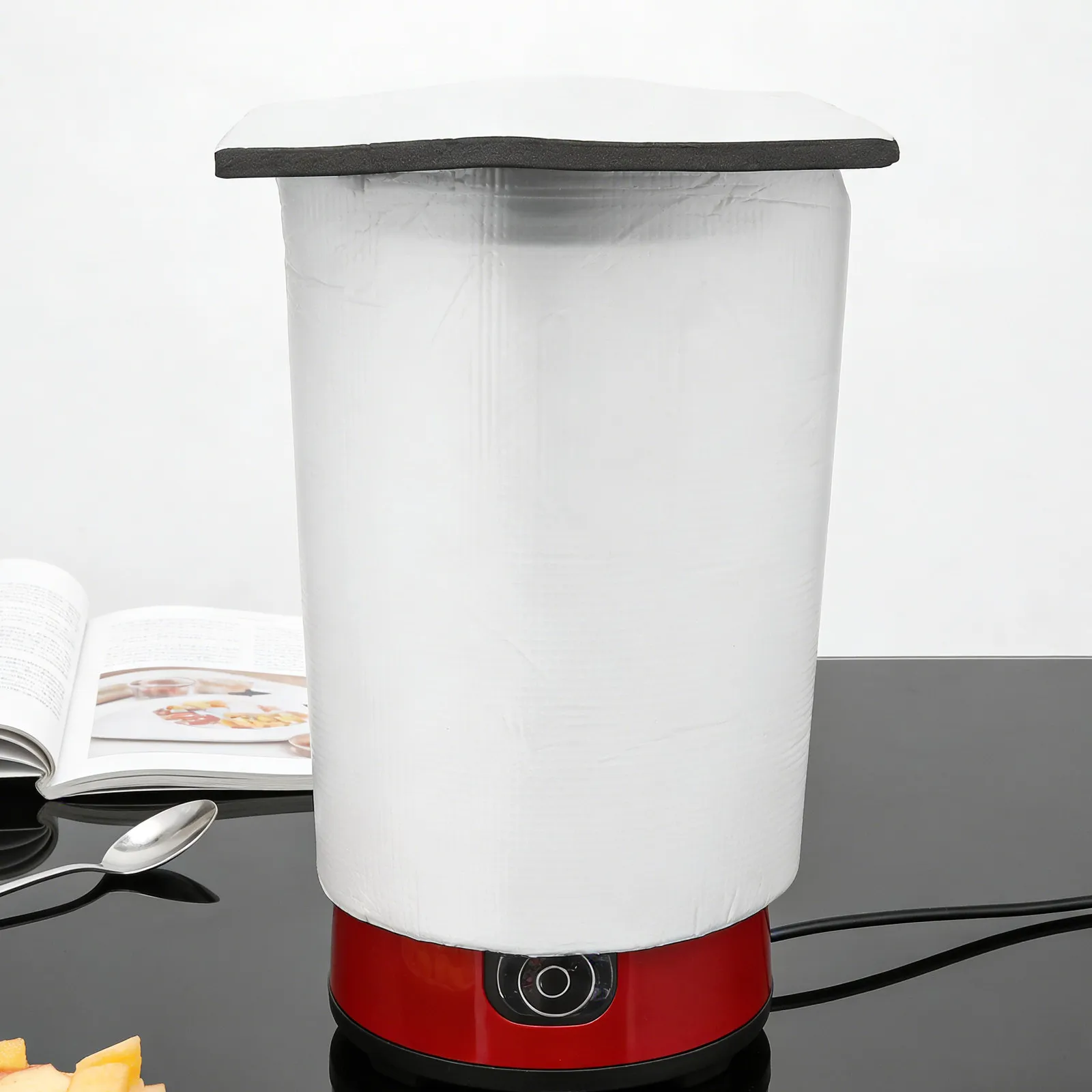 Soundproof Blender Cover Professional Noise Absorbing Foam Enclosure Reduces Blender Loudness Ideal for Morning Smoothies Almond
