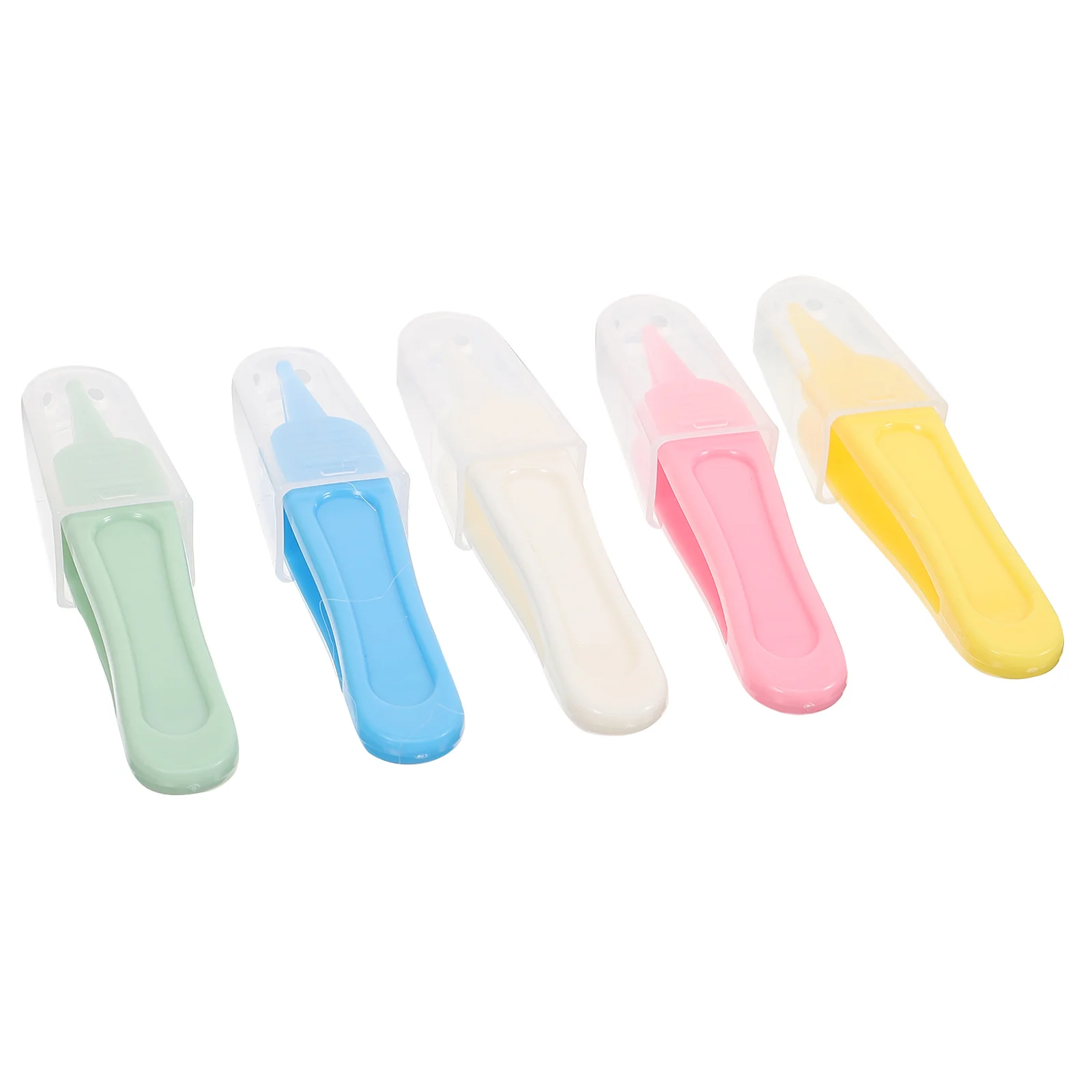 5 Pcs Tweezers Booger Clip for Care Remover Portable Nose Cleaner Precision Round