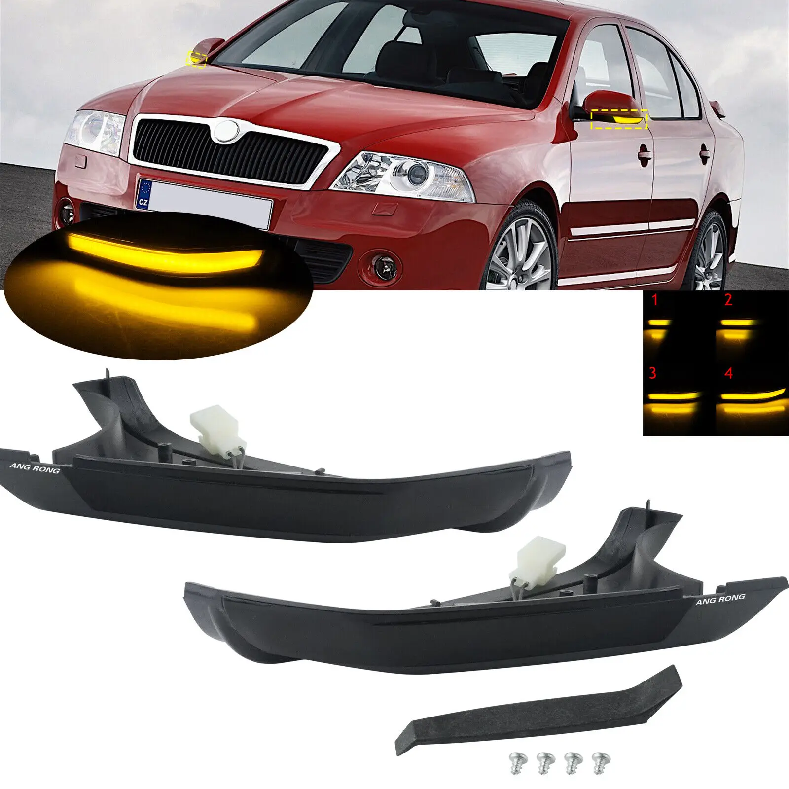 

Для 2004-10 Skoda Octavia II динамическое зеркало крыла светодиодный индикатор указателя поворота