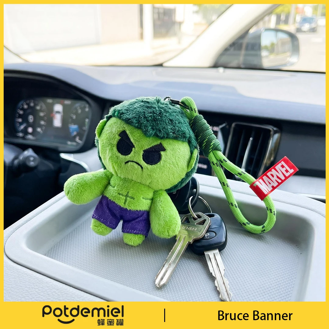 Potdemiel Marvel Hulk Plush Bag Pendant Bold Powerful Cartoon Ornament Gift For Teens Boys Daily Backpack Handbag Wallet Decor view 6