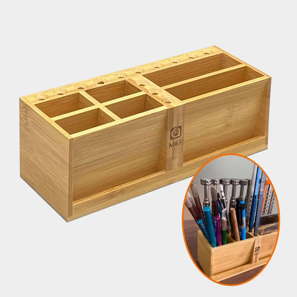 Storage Stand Box Bamboo Rack Organizing Holder Container Receiving Stand Mobile Phone Maintenance Tool Accessories AmaoeM63 M63