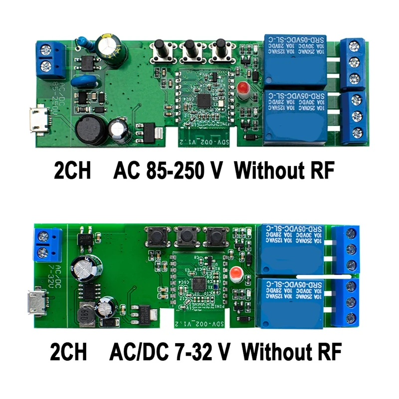 A7THK-Ewelink 2 Channel Wifi Electric Linear Actuator Motor Controller 12V 24V 110V 220V 2CH Relay Interrupter