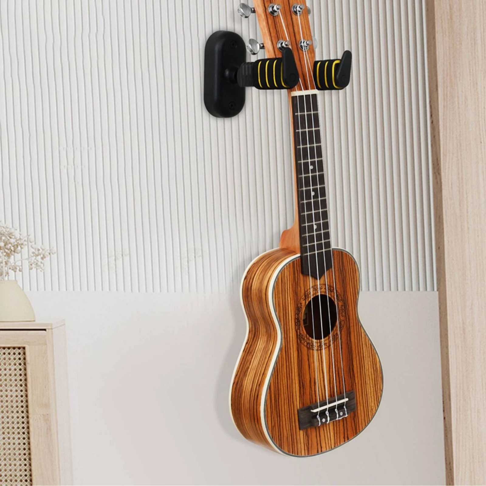 Guitar Wall Mount Self-Locking Guitar Wall Hanger Sturdy Safeguarding for Guitarists, Home Studio, Music Room