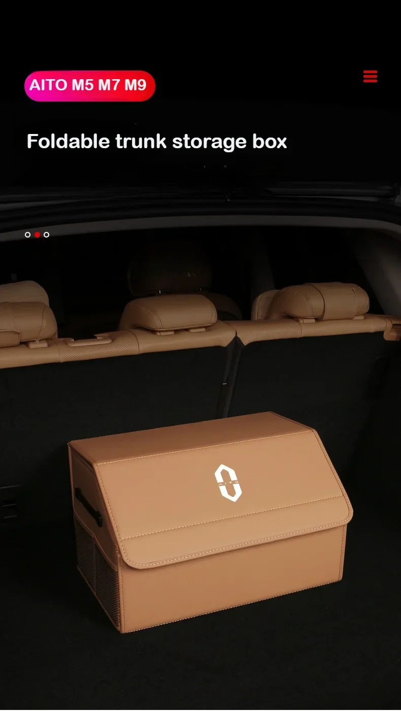 AITO Wenjie M5 M7 M9 Foldable Storage Box for Car Trunk,Trunk Storage Box, Storage Box Automotive Supplies AITO car organizer