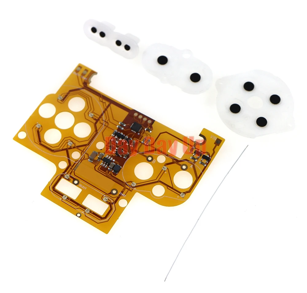 Kit de luces de botón LED de 3 juegos para GameBoy, tablero de cinta de luz LED de Color, Kits de colores de luz de botón GBC