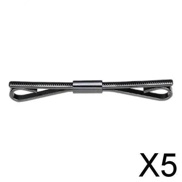 

5xMetal Shirt Collar Clip Tie Collar Bar Pin for Unisex Scarf Necktie Black