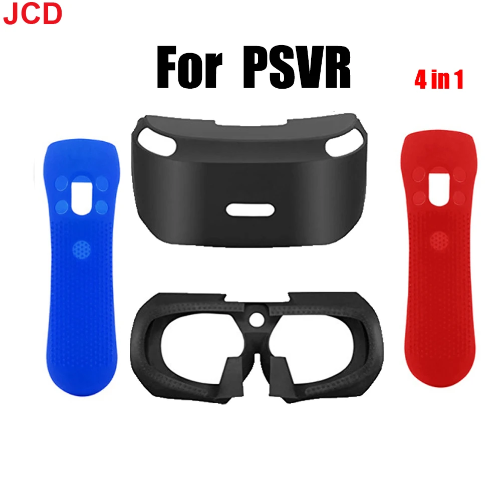JCD 4 In1For PSVR Glass Protective Silicone Skin Case For PS VR