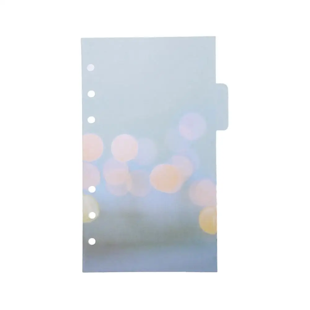 Cards 6-Ring Binder Category Page Tab Notebook Divider Index Cherry Blossoms Style Binder Index Page Loose Leaf Separator Page
