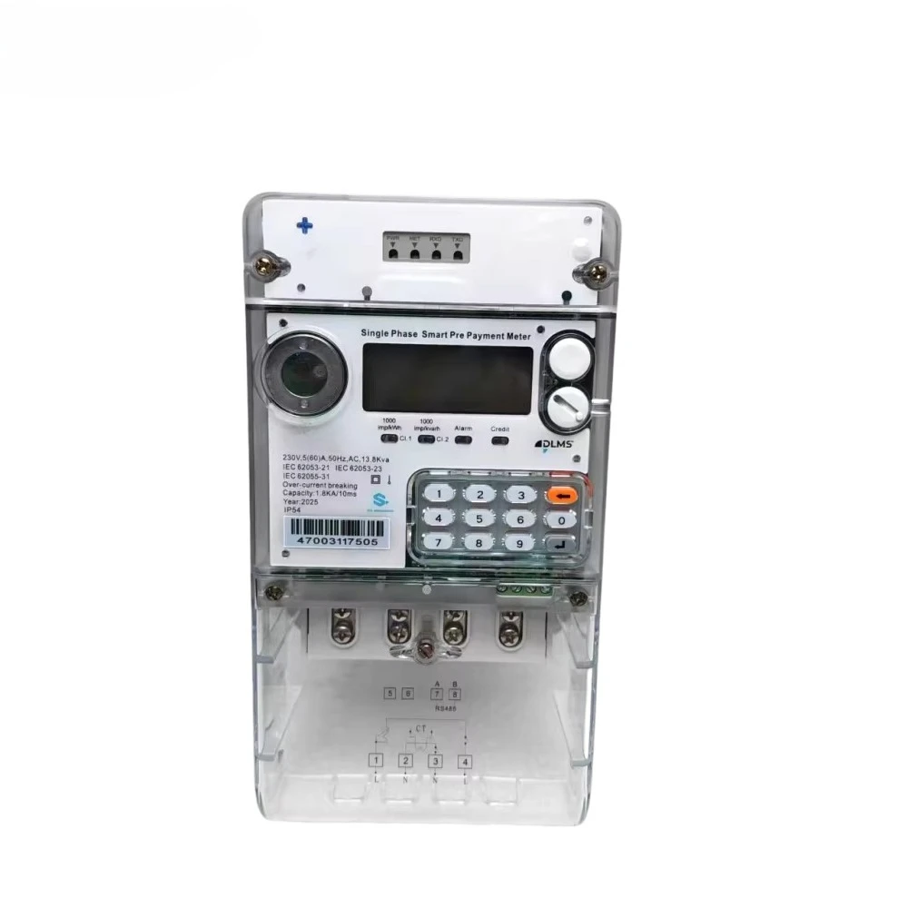 

BPLC Single Phase Smart Prepaid Energy Meter with Extended Terminal Cover and Pluggable Module