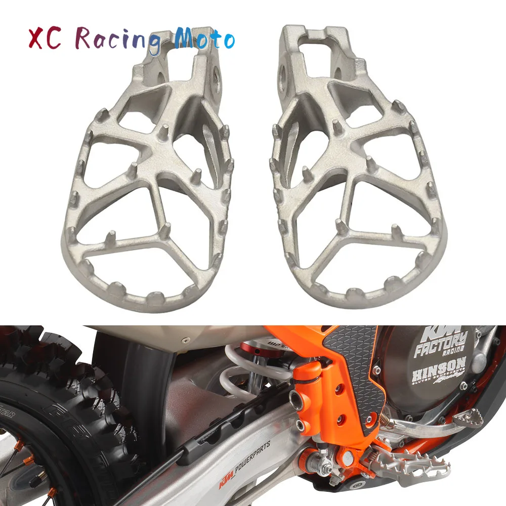 Stainless Steel Footrest Footpegs Foot Pegs Pedal For KTM SX SXF EXC EXCF XC XCF XCW 125 250 300-500 Husqvarna TX FX TE FE TC FC