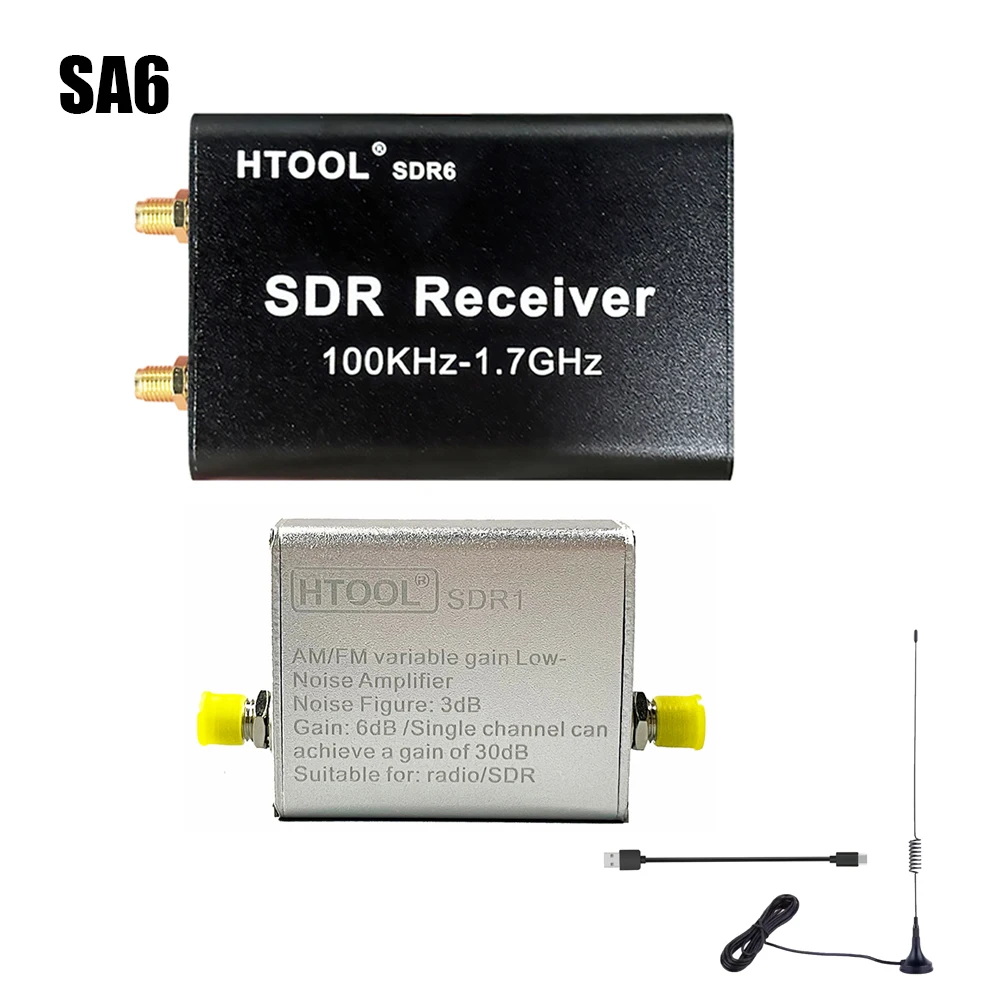 

SA6 SDR6 RTL-SDR Receiver Full Band Receiver SDR Software Signal Receiver SDR1 Low Noise Amplifier 65MHz-162.5MHz 30dB SDR HTOOL