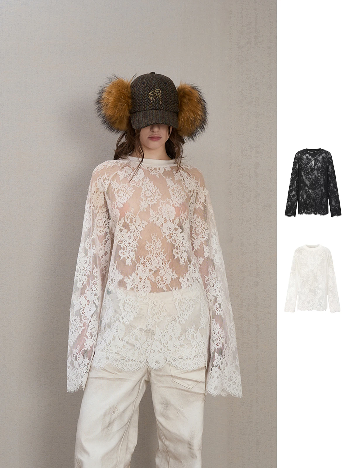 

Новая футболка SENSEAWEEK с кружевными вставками, длинная, свободного кроя, из хлопка, для повседневной носки, GoGoBuyer St Store