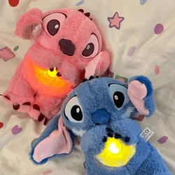 Aoger new Stitch Breath Plush Doll Child Peluche Lilo&stitch Anime Kawaii Soothes Baby Music Light Sleep Plush Toy Kid Gift