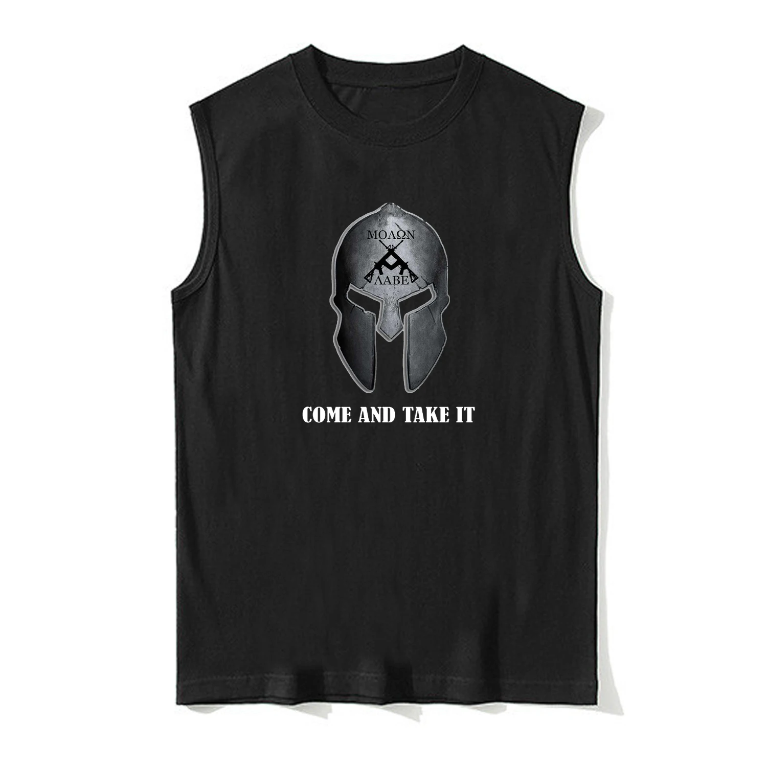 

Come and Take It - Spartan Helmet Molon Labe 2nd Amendment Vests New 100% Cotton O-Neck Tank Tops Casual Mens Sleeveless T-shirt