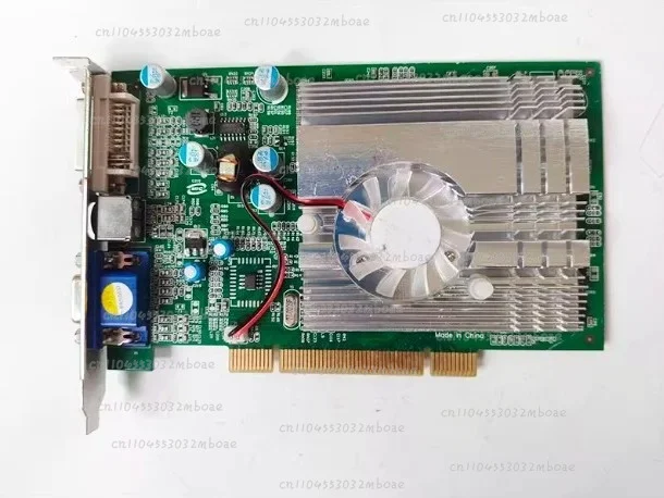 Vintage PCI GeForce FX 5200 Independent Graphics Card 128MB DVI VGA Connection for Classic Computer Hardware
