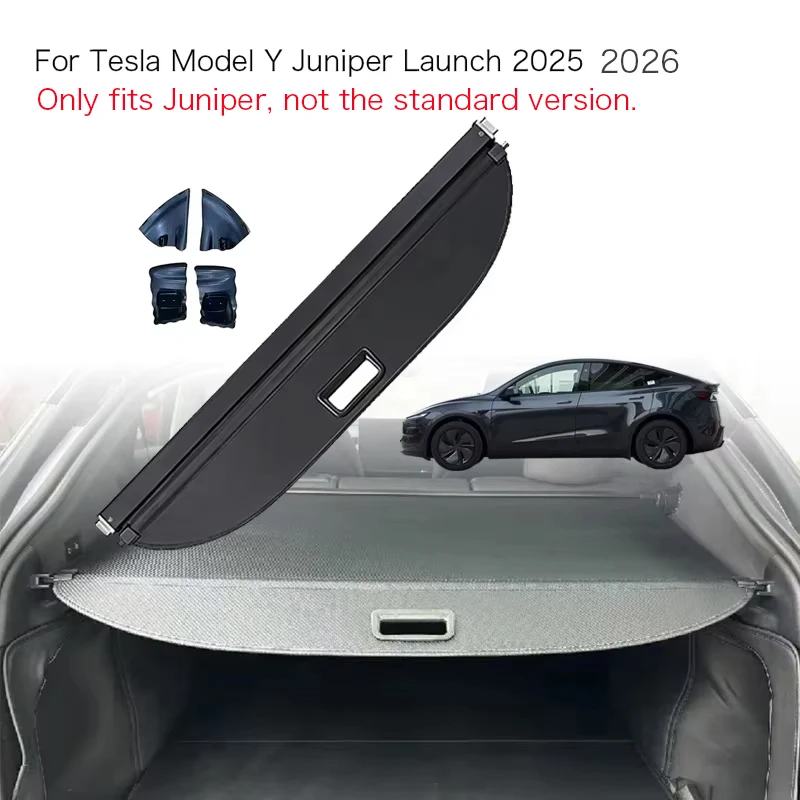 Cache-coffre organisateur pour Tesla Model Y Juniper (lancement 2025-2026) – Housse de protection pour coffre arrière et rangement de bagages