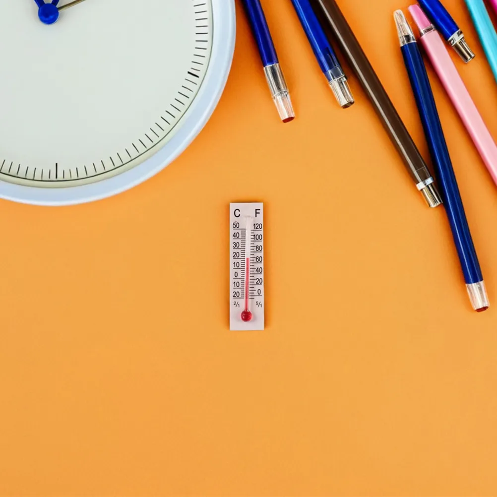 10Pcs Realistic Mini Thermometer Accurate Temperature Measure Gauge for Miniature House Interior Portable Decorative Science