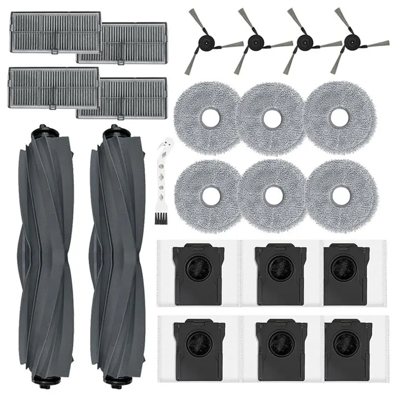 

Комплект для замены для робота-пылесоса Xiaomi Roborock S5 Max, S6 Pure, E4, E5, S6 MaxV: роликовая щетка, HEPA-фильтр, салфетка для влажной уборки