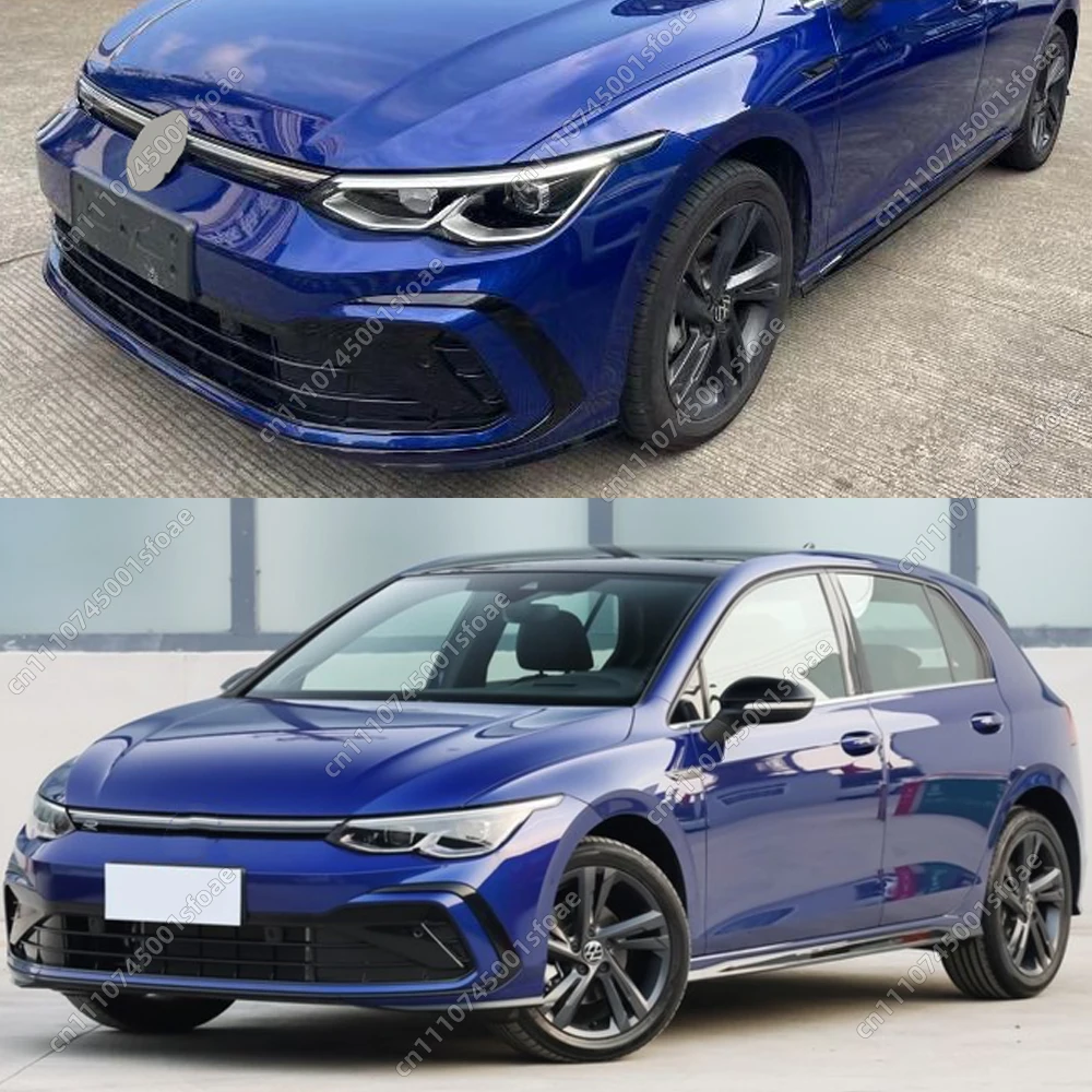 

Комплект из 3-х накладок на передний бампер для Volkswagen VW Golf 8 GTI R-Line 2020 2021 2022: спойлер, сплиттер, диффузор, элементы обвеса, автомобильные аксессуары