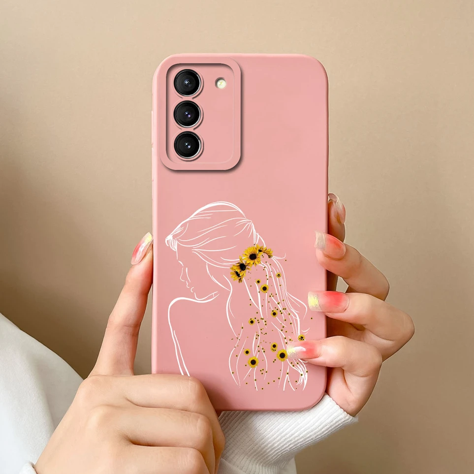For Samsung Galaxy S21 S21 FE S21 Pro 5G Coques Butterfly Soft Silicone Liquid Cover Non Slip Funda For S21/S21Fe/S21+ Case Capa