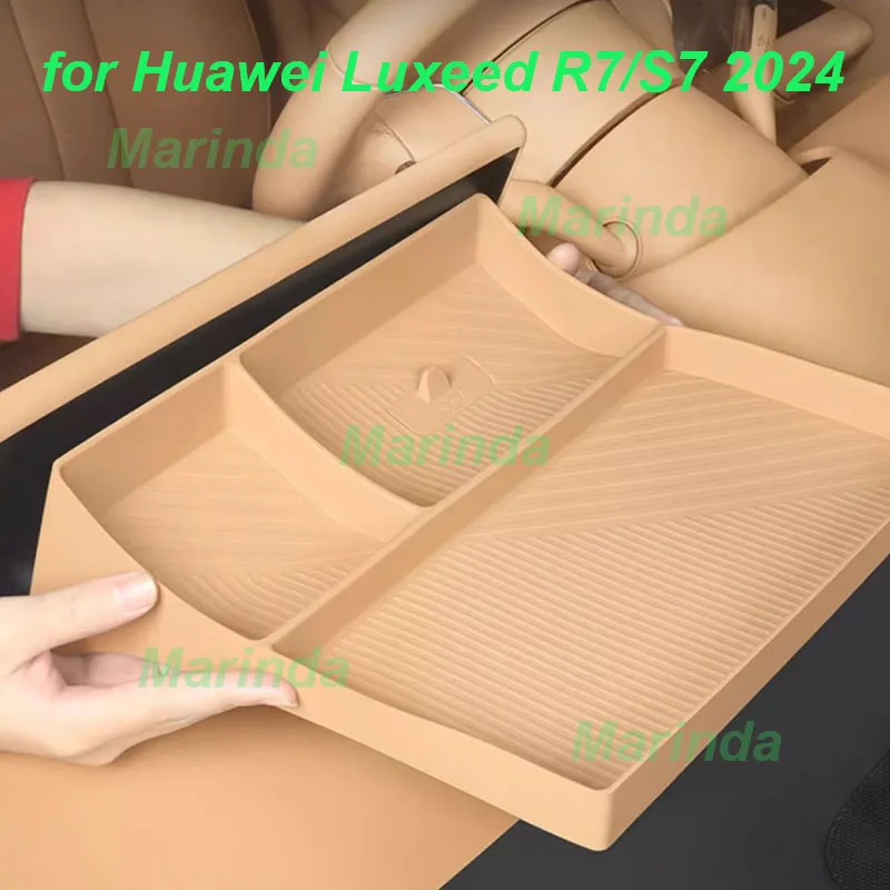 Car Storage Box Behind Screen for Huawei Luxeed R7/S7 2024 Dashboard ETC Magnet Box Holdder Storage Box Interior Accessories