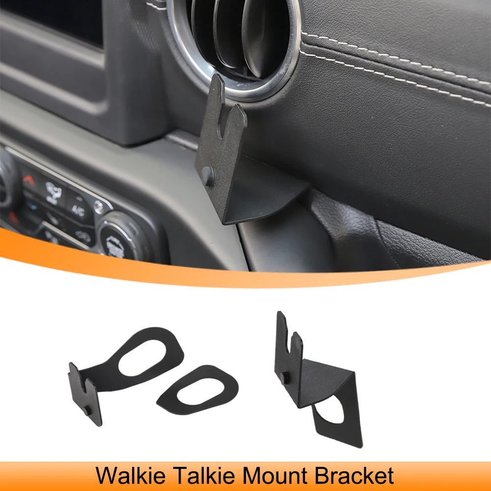 Car Walkie Talkie Mount Bracket for Jeep Wrangler JK JKU 2011 2012 2013 2014 2015 2016 2017 JL 2018-2023 Interior Accessories