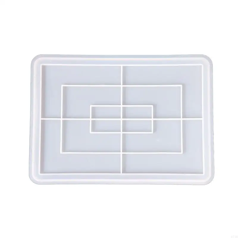 

37JB Rectangle Tray UV Crystal Epoxy Mold Serving Plate Resin Silicone Mould DIY Tool