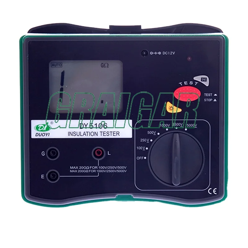 DY5106A Digital 5KV Insulation Resistance Tester up to 200Gohms