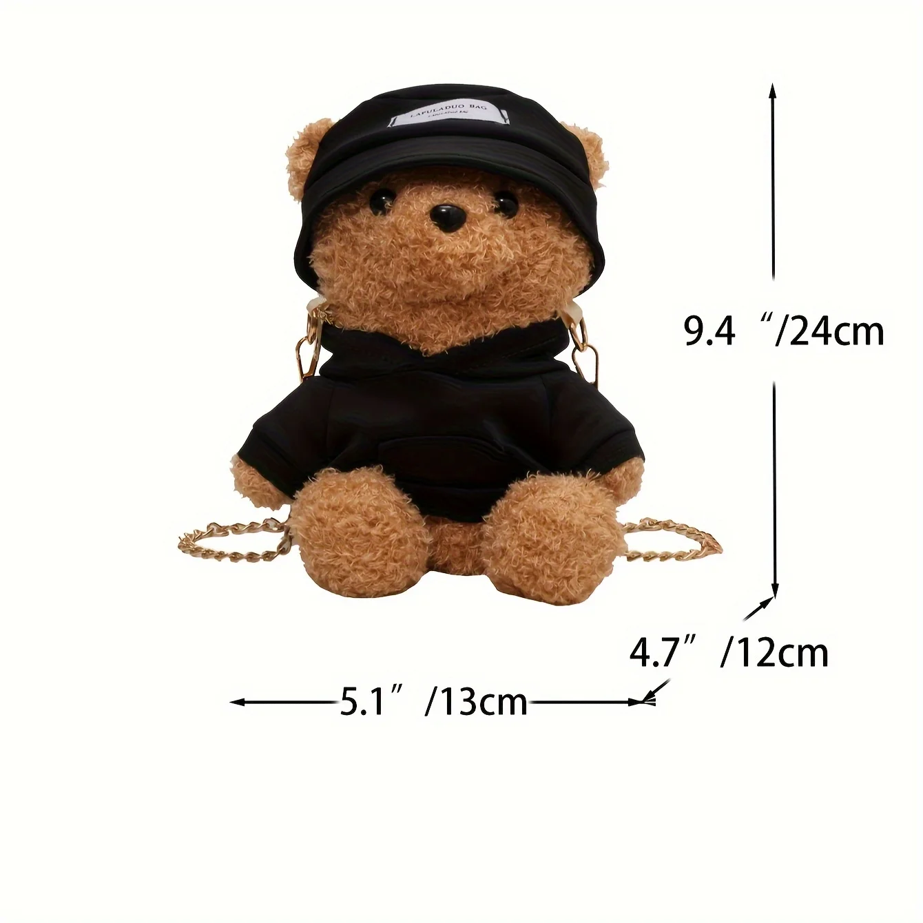 Mini miś nowość torba pluszowy Dressing mały miś śliczny Crossbody łańcuch torby torba puszysta torebka świeża słodka, modna torba na ramię