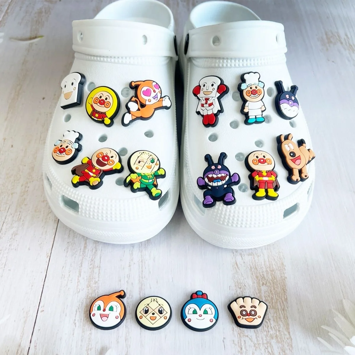 16pcs 3D for Anpanman Cartoon Soft rubber Detachable Diy Decorations Suitable Gift Idea