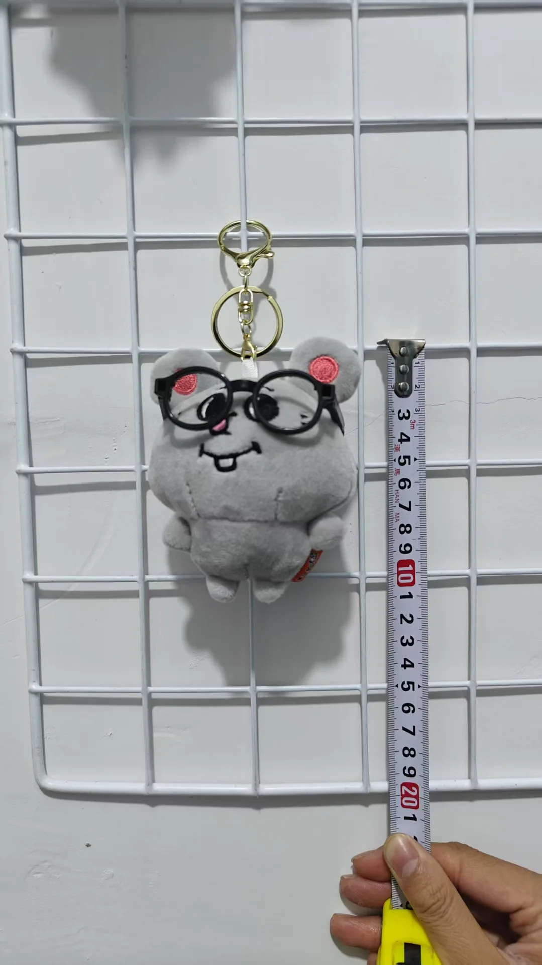 1 st 10 cm/3.93in Lenzenvloeistof Dragen Grote Muis Speelgoed Pluche Sleutelhanger Hanger Grijze Muis Merchandise Tas Accessoire Kussen Pop Cartoo